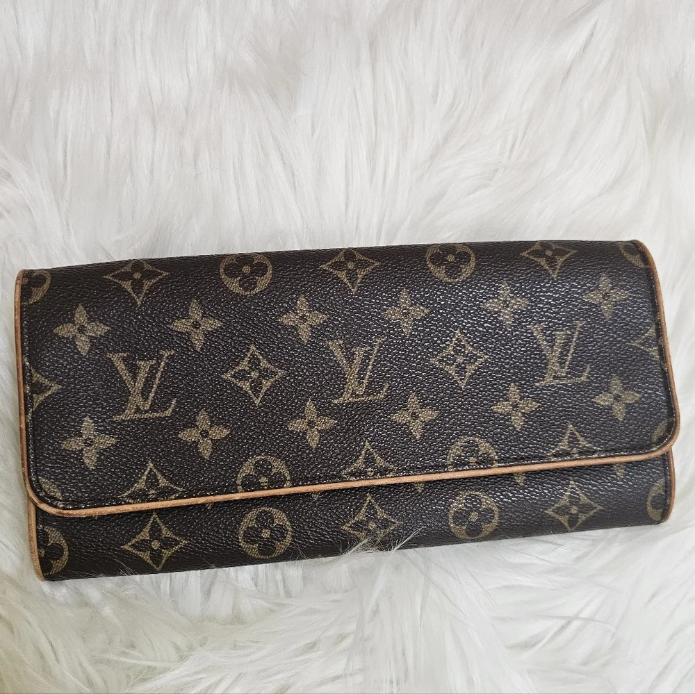 Louis Vuitton LV Shoulder Bag Pochette Twin GM Brown Monogram - Picture 3 of 17